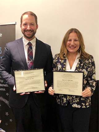 Evan Dart and Shannon Suldo receive awards at APA Annual Conference