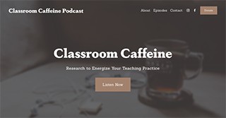 Classroom Caffeine homepage screenshot