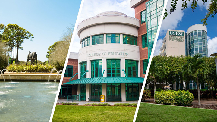 Points of interest on all three USF campuses