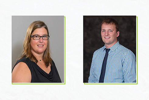 Headshots of Lisa Lopez and Nathaniel von der Embse