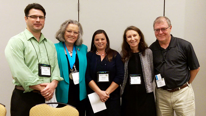 Graduate Students with Judges during AECT Design Competition