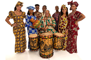 Kuumba Performers Group Photo with Drums