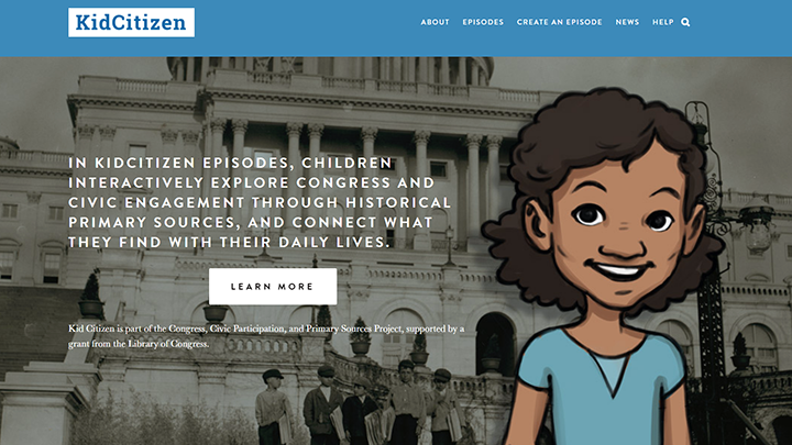 KidCitizen Homepage Screenshot