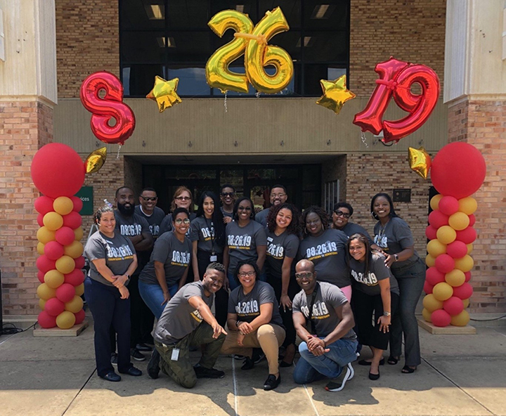 Group photo at Valencia College's Downtown Campus