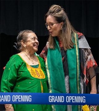 Mona Jain with Cynthia Saunders