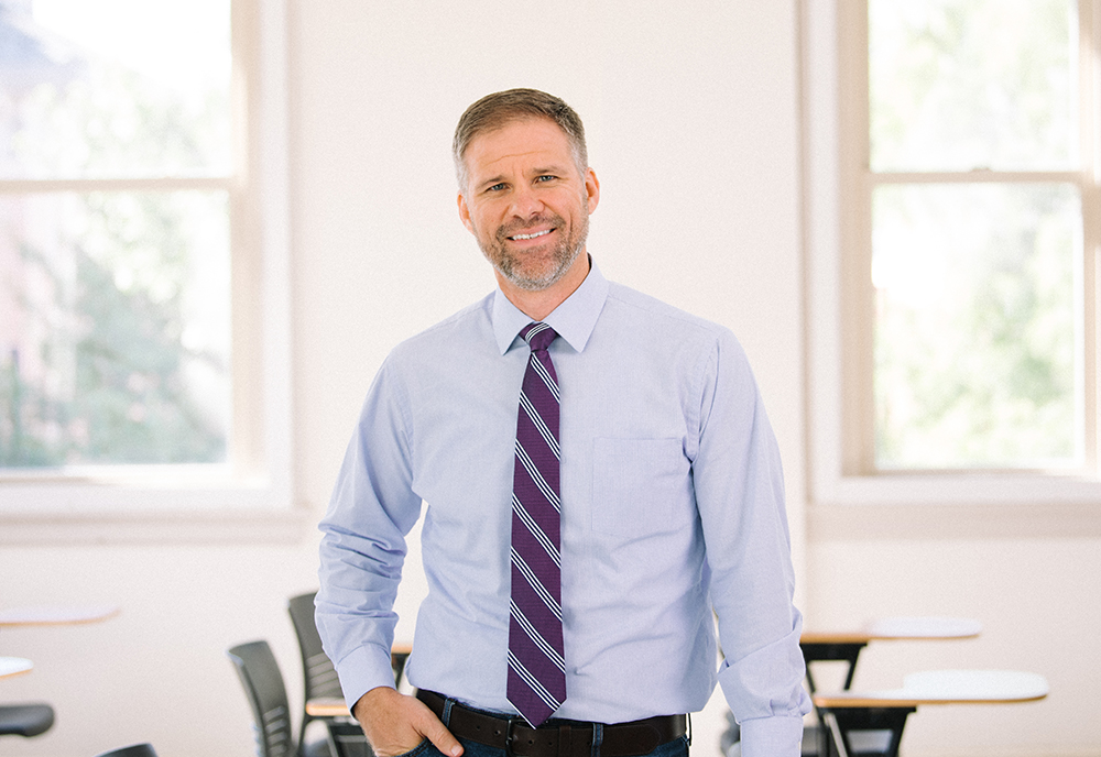 Troy Sadler in a classroom