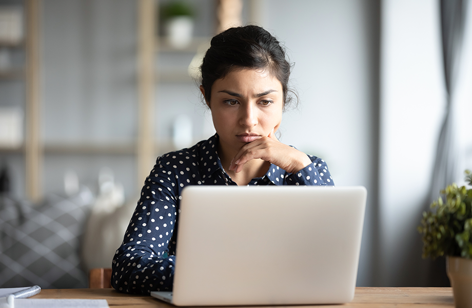 Woman at laptop