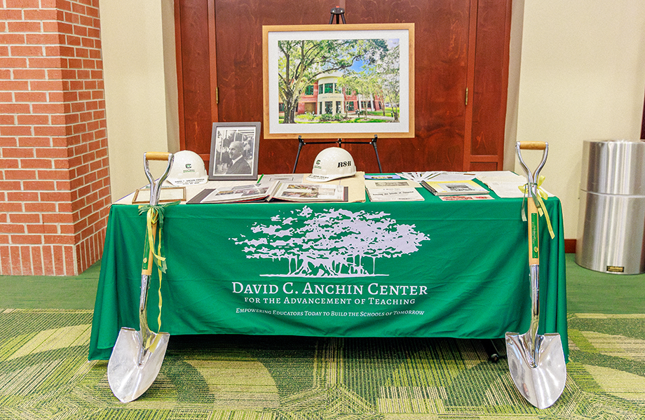 David C. Anchin Center Table set up at the 30th anniversary event