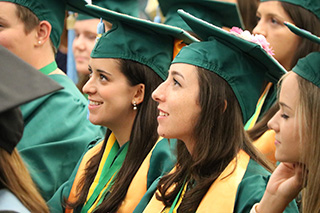 Students at graduation