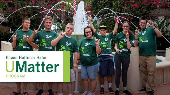 Group of UMatter Students by Fountain