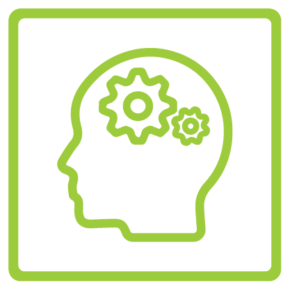 head with gears icon