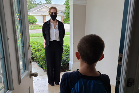 CyberCamp counselor introduces themselves to student camper