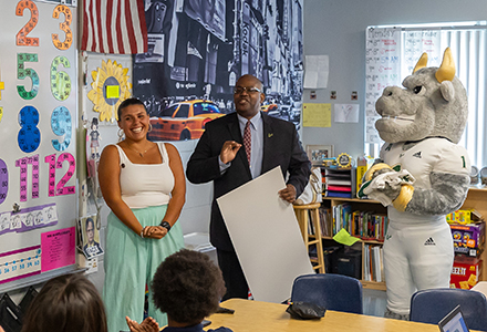 Nicolette Barone, Dean Rolle, and Rocky