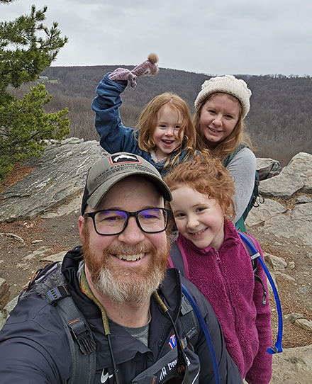 Stephanie Edwards and family hiking the Appalachian Trail