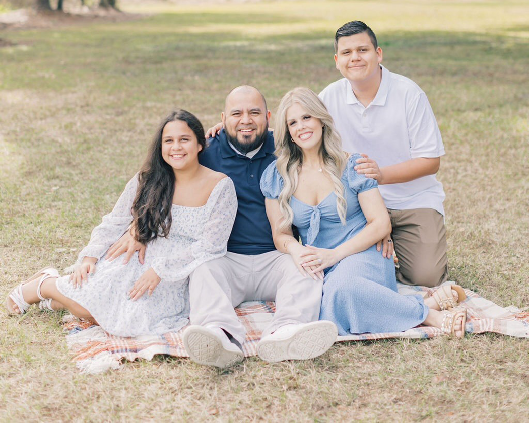 Favian Robles Jr. and his family