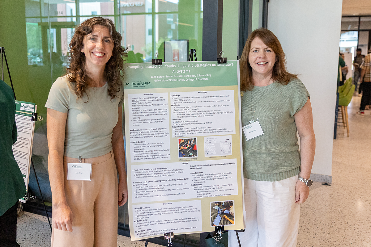 Leah and Jenifer presenting their research
