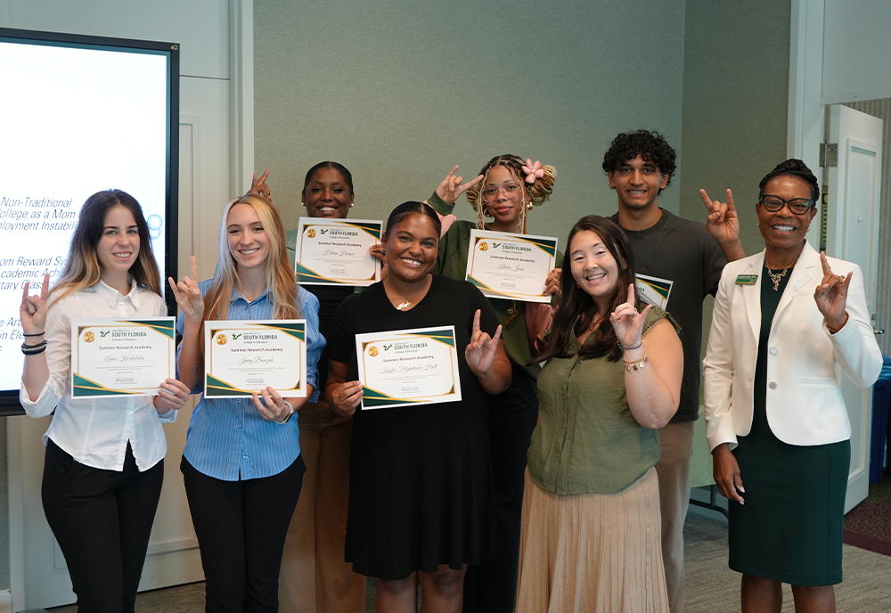 Students who received their certificates for completing the academy