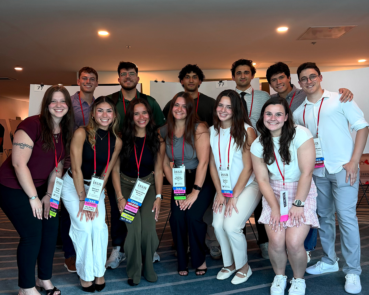group of students at conference