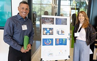 Michael and Ilene Berson with poster