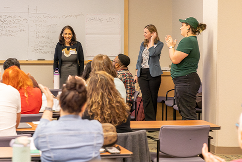 Barbara leading workshop