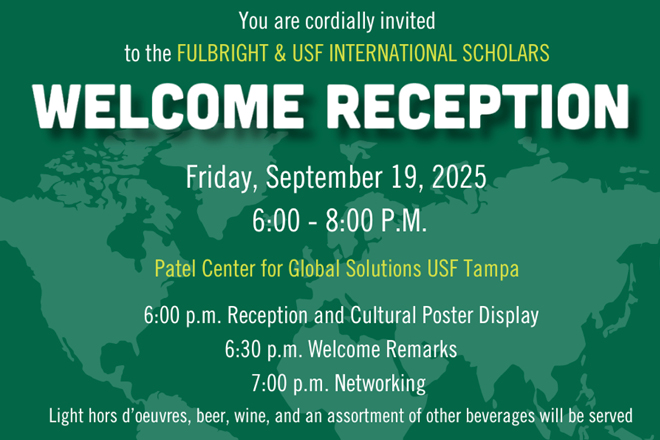 Fulbright & USF International Scholars Welcome Reception