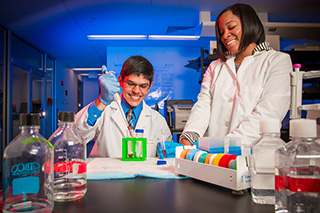 students in lab