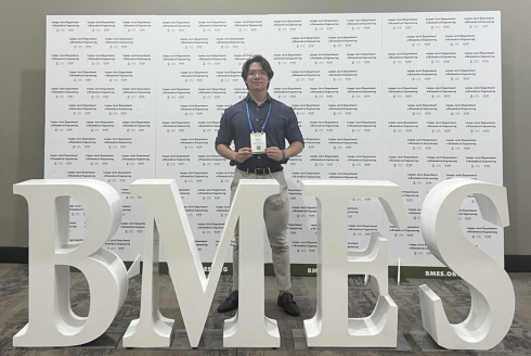 Anthony Valverde Kong at the Biomedical Engineering Society annual conference