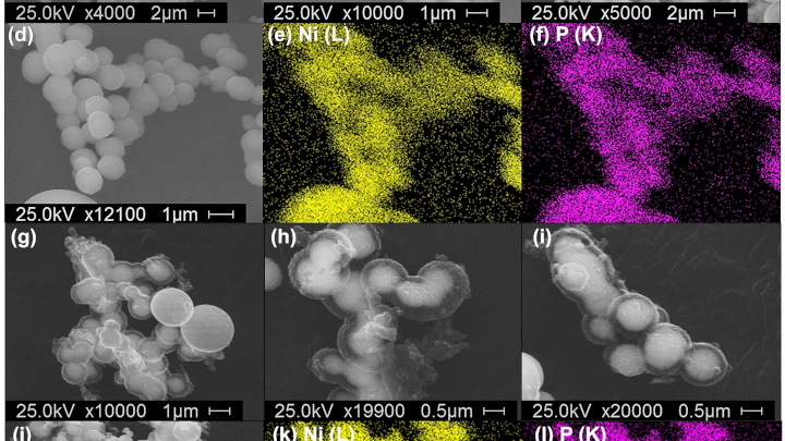 Composite of catalysis micrographs