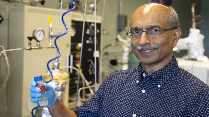 Dr. Babu Joseph in lab