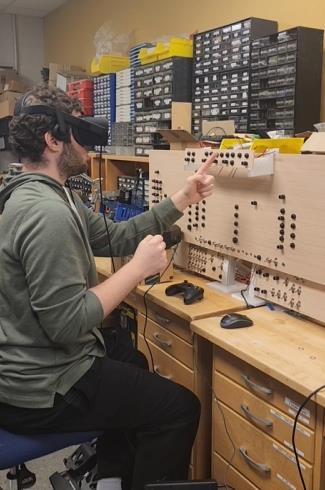 Virtual Reality Cockpit Overlaid on Physical Hardware