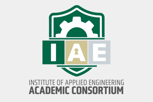 Shield with the text IAE in the center and the words Institute of Applied Engineering Academic Consortium below.