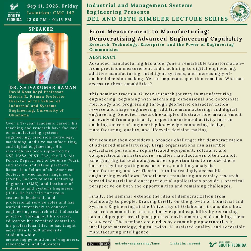 Dr. Raman's presentation flyer