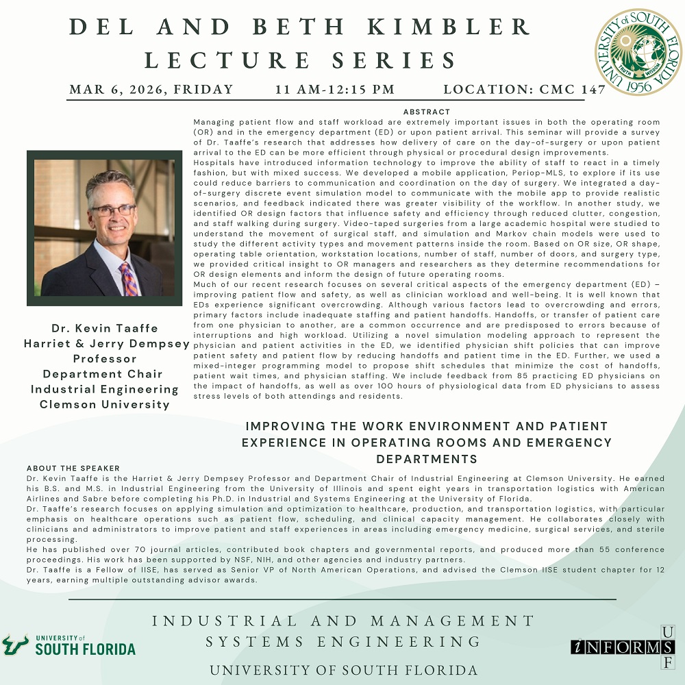 Lecture by Dr. Kevin Taffe