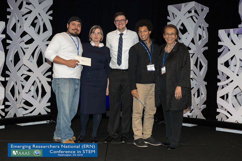 Willie McClinton (second from right) won first place for his presentation at the ERN Conference in STEM in March 2018.