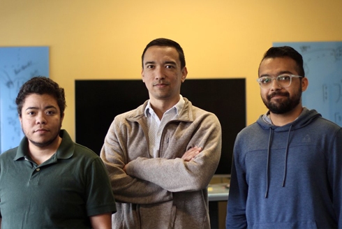 John Licato, center, and his collegues, Logan Fields (left) and Animesh Nighojkar (right) of Actualization.ai.