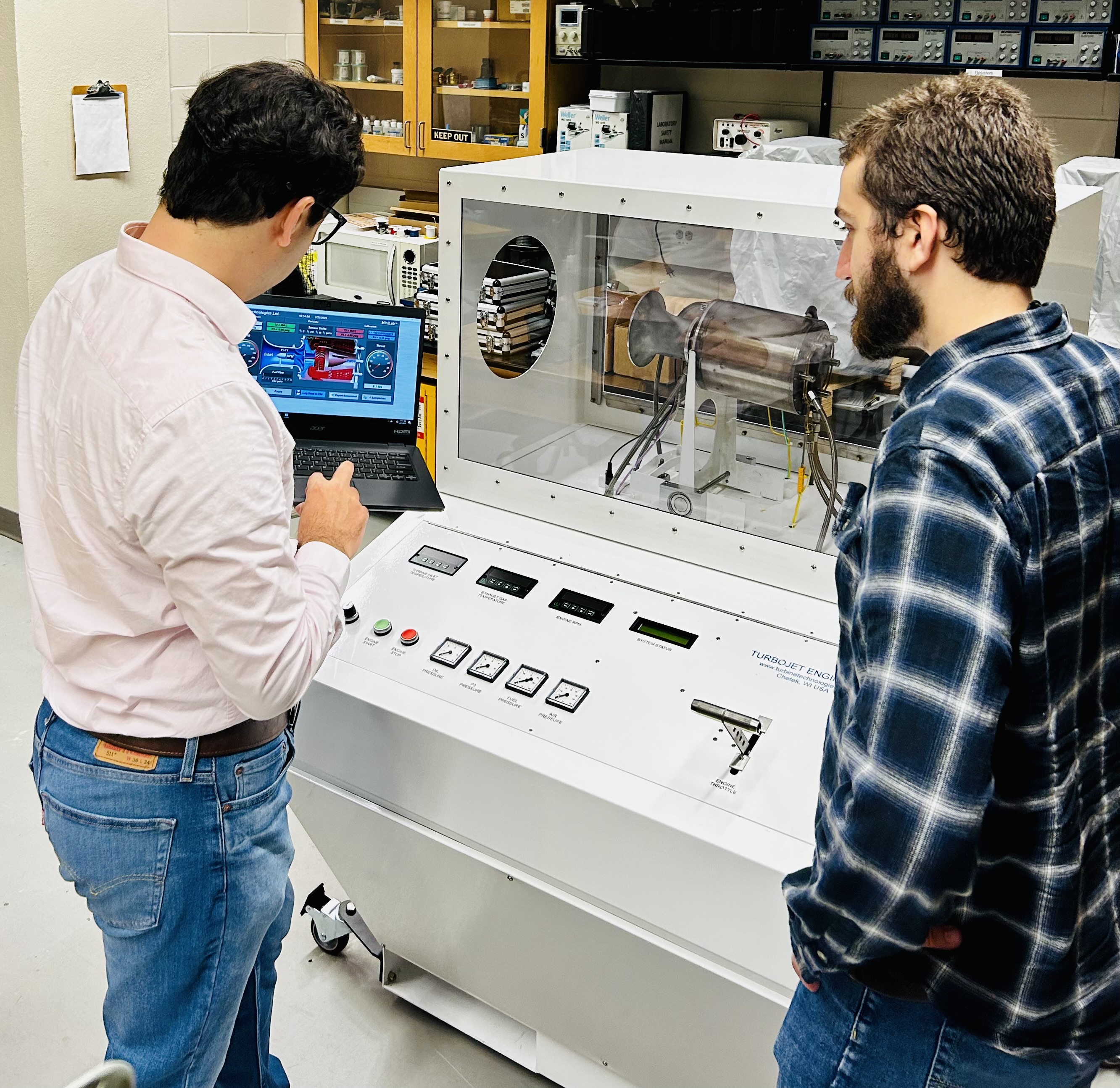 Aerospace engineering jet engine lab