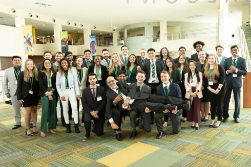 Medical Engineering Students and Staff Celebrating Professor Zekri's Award