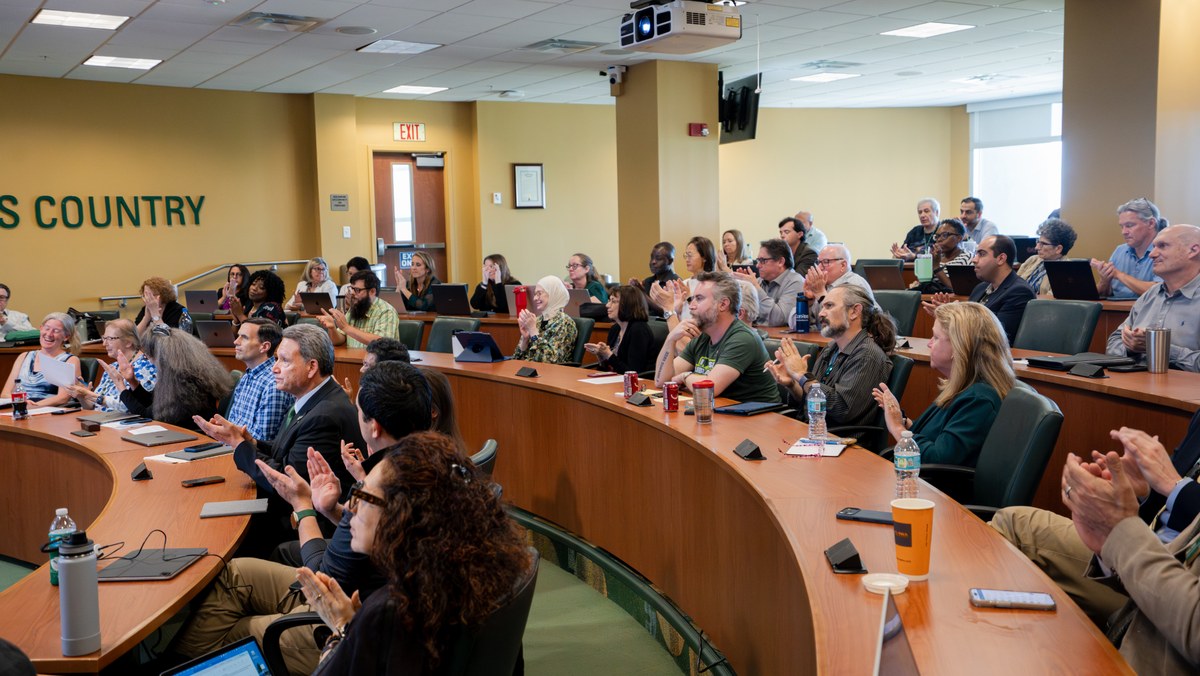 Senators at the April 2026 meeting in MSC 4200