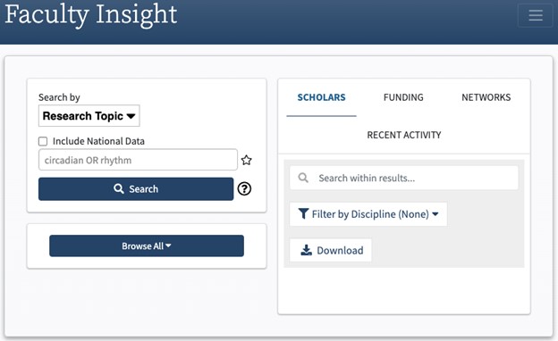 photo of faculty insight portal