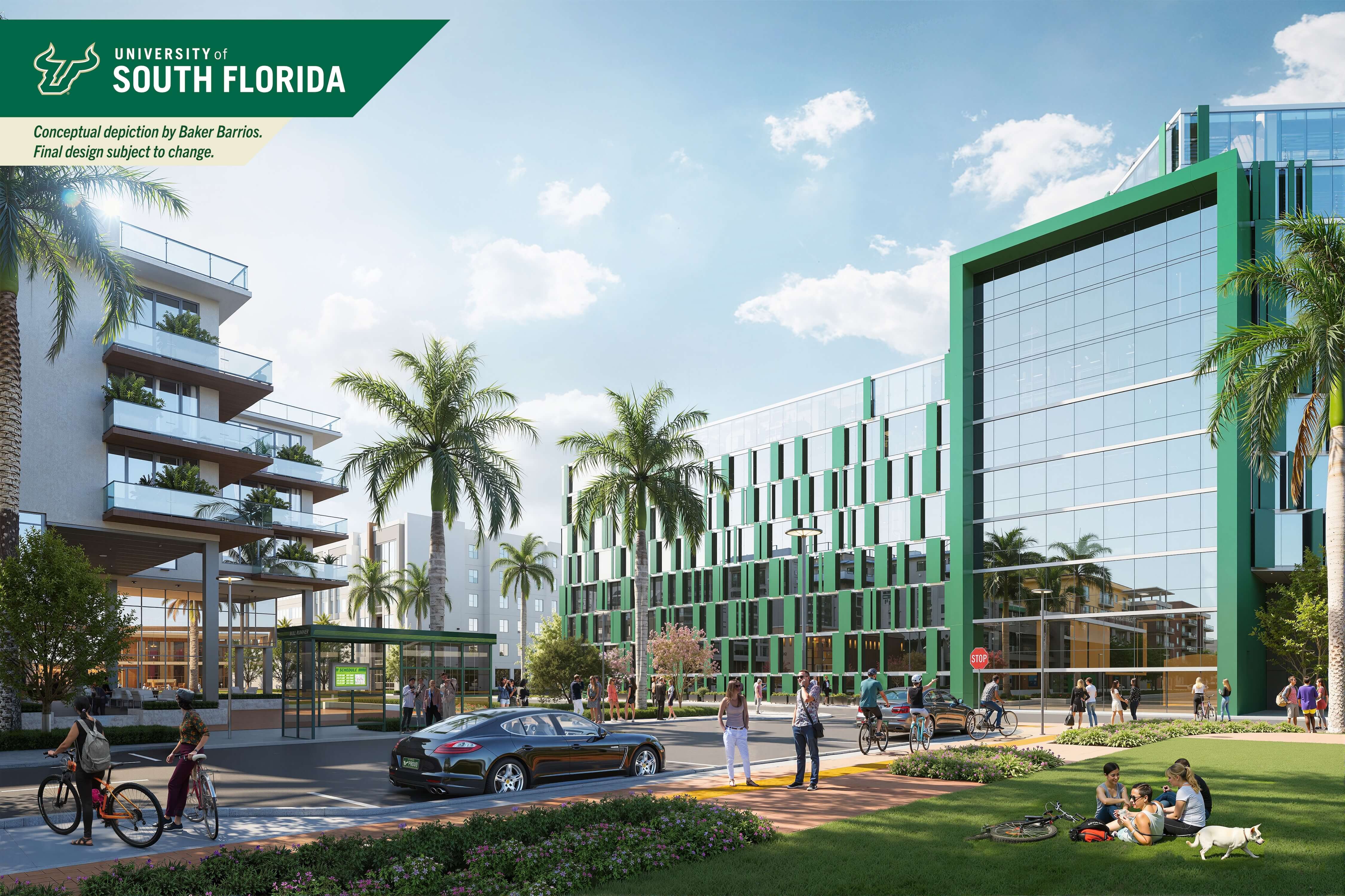 The interesction near the hotel and TRI structure is at the center of phase one.