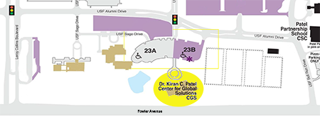 Patel Center Parking Map for Policy Dialogues