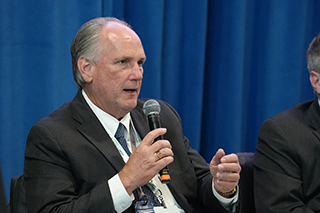 Mark Glass, Commissioner of the Florida Department of Law Enforcement, delivering remarks at GNSI Florida Security Forum in 2025
