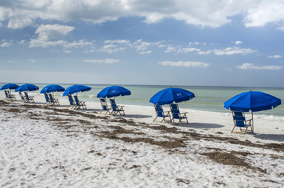 Beach chairs on Caladesi Beach