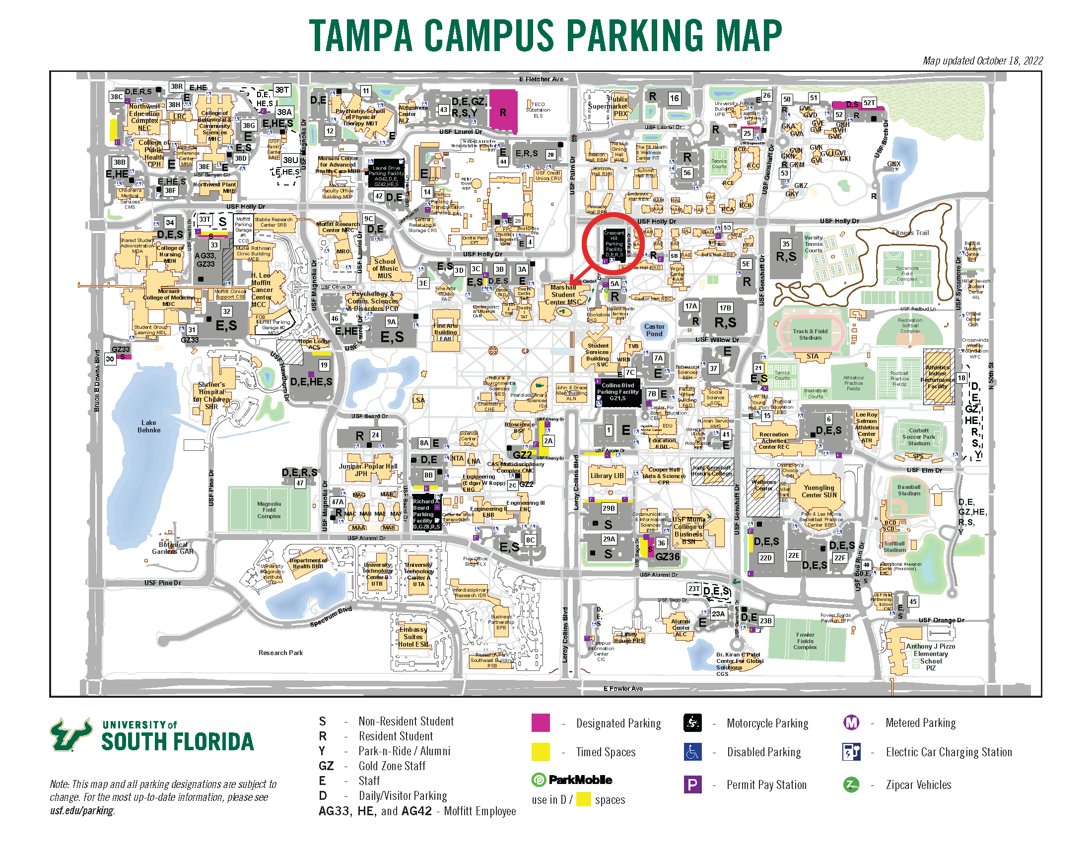 USF Parking Map