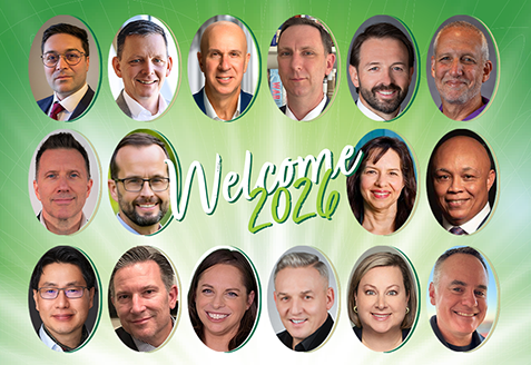Headshots of each of the 16 new Fellows being added to the GNSI Fellowship Program
