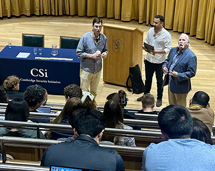 Instructors teaching a seminar at the 2025 International Security and Intelligence Programme