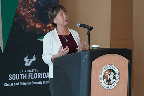 Dr. Stefanie Tompkins, Director of DARPA, Speaks in the Marshall Center at USF