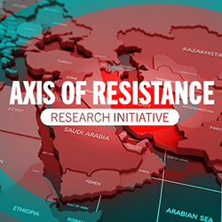 Axis of Resistance - map showing the Middle East with Iran highlighted