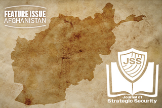 Map of Afghanistan on brown paper with the JSS logo