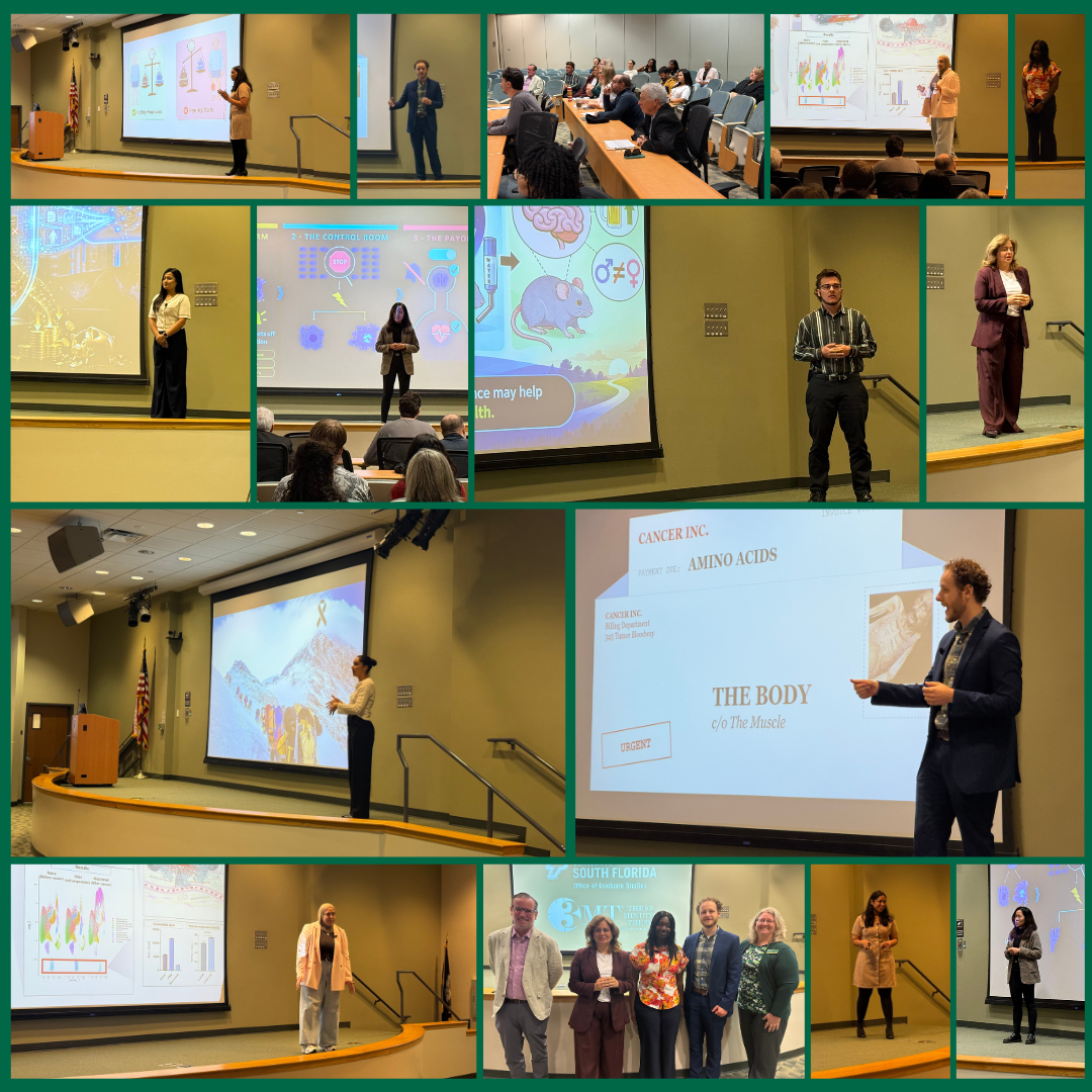 A photo collage of 3MT participants